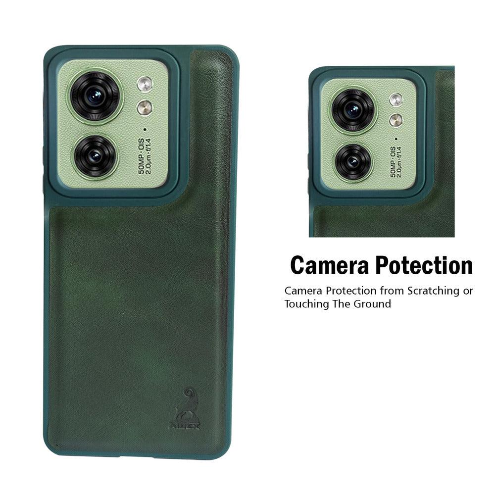 Aibex Shield Back Cover For Motorola Edge 40 | Vegan Leather - Aibex